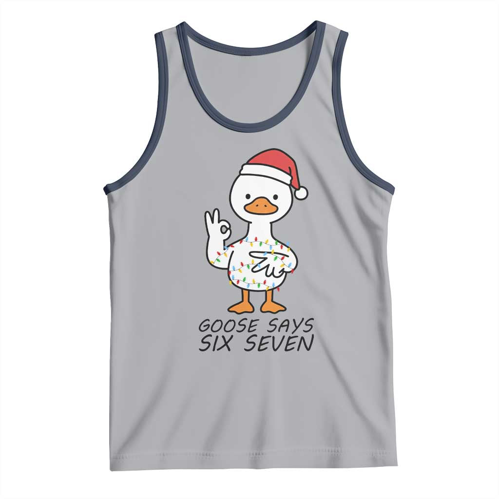 67 Six Seven Chirtsmas Meme Tank Top Funny Silly Goose TS14 Athletic Heather Navy Print Your Wear
