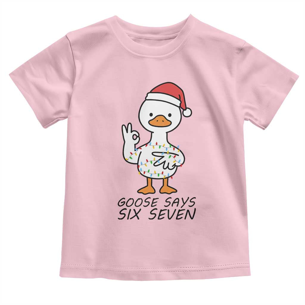 67 Six Seven Chirtsmas Meme Toddler T Shirt Funny Silly Goose TS14 Light Pink Print Your Wear