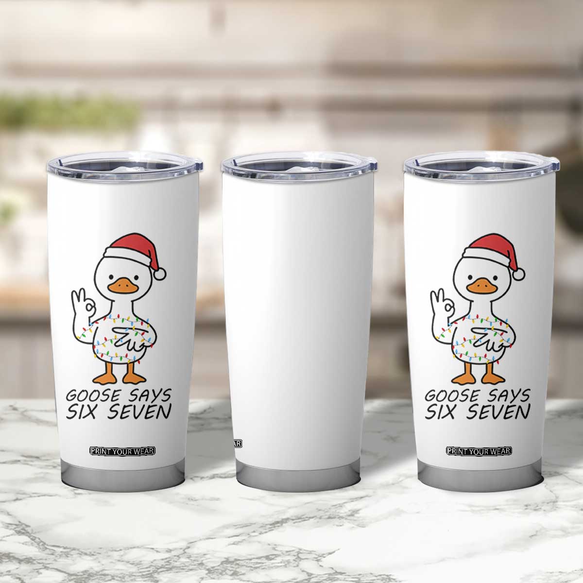 67 Six Seven Chirtsmas Meme Tumbler Cup Funny Silly Goose TS14 Print Your Wear