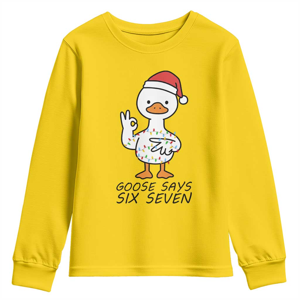 67 Six Seven Chirtsmas Meme Youth Sweatshirt Funny Silly Goose TS14 Daisy Print Your Wear