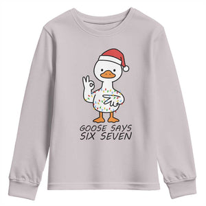 67 Six Seven Chirtsmas Meme Youth Sweatshirt Funny Silly Goose TS14 Ice Gray Print Your Wear