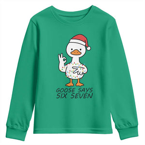 67 Six Seven Chirtsmas Meme Youth Sweatshirt Funny Silly Goose TS14 Irish Green Print Your Wear