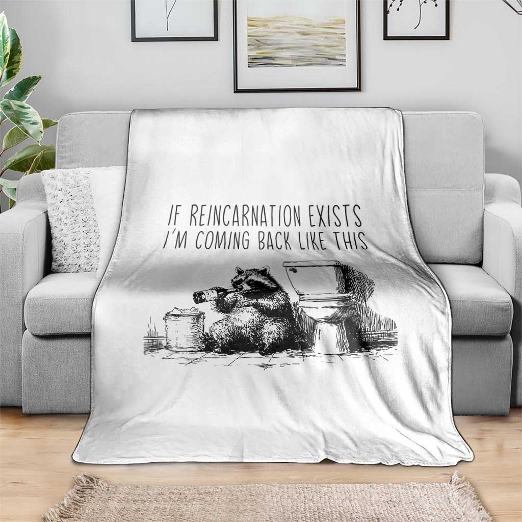 Funny Drunk Raccoon Throw Blanket Trashed Panda Meme TS14 Print Your Wear