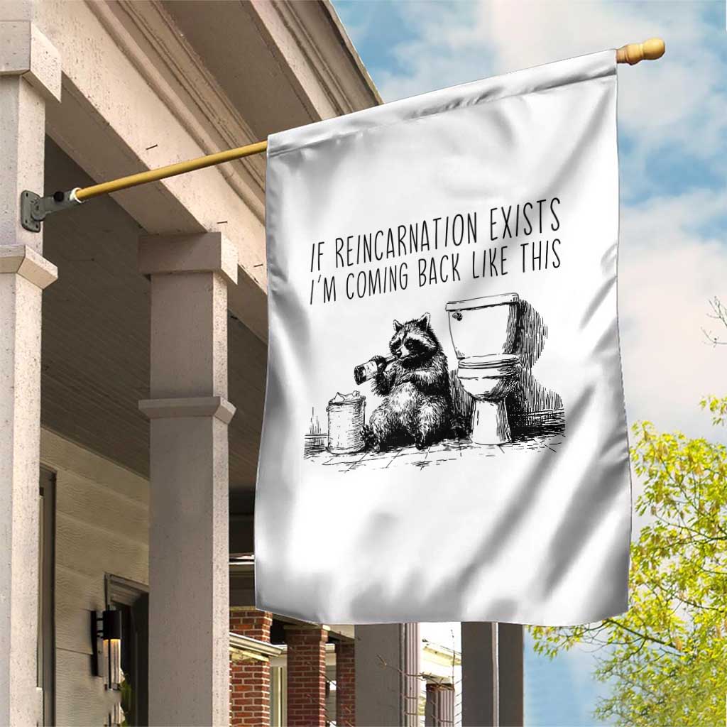 Funny Drunk Raccoon Garden Flag Trashed Panda Meme TS14 Print Your Wear