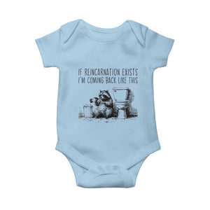 Funny Drunk Raccoon Baby Onesie Trashed Panda Meme TS14 Light Blue Print Your Wear