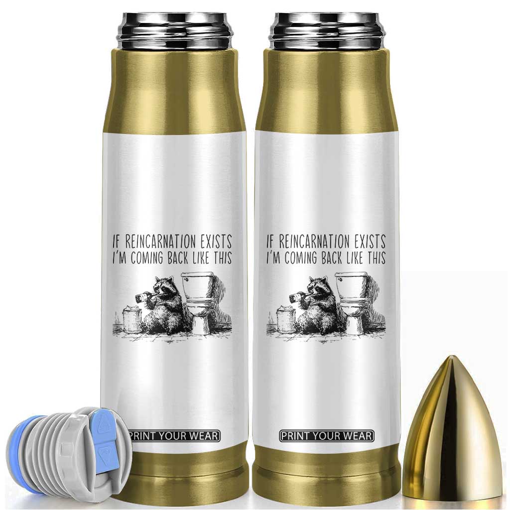 Funny Drunk Raccoon Bullet Tumbler Trashed Panda Meme TS14 White Print Your Wear