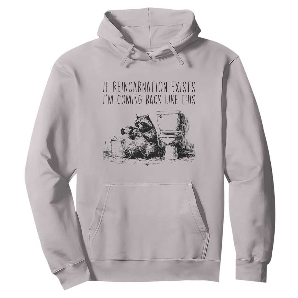 Funny Drunk Raccoon Hoodie Trashed Panda Meme TS14 Ice Gray Print Your Wear