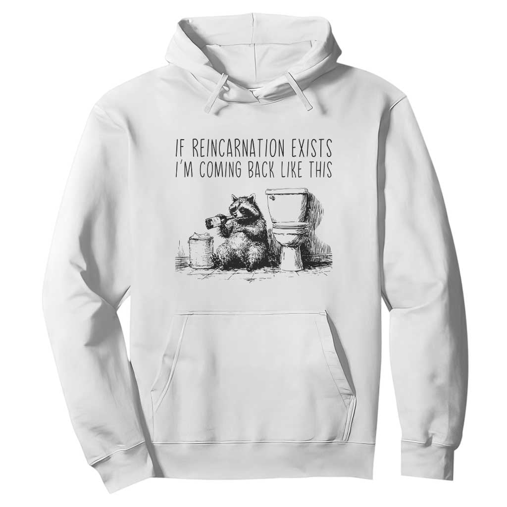 Funny Drunk Raccoon Hoodie Trashed Panda Meme TS14 White Print Your Wear