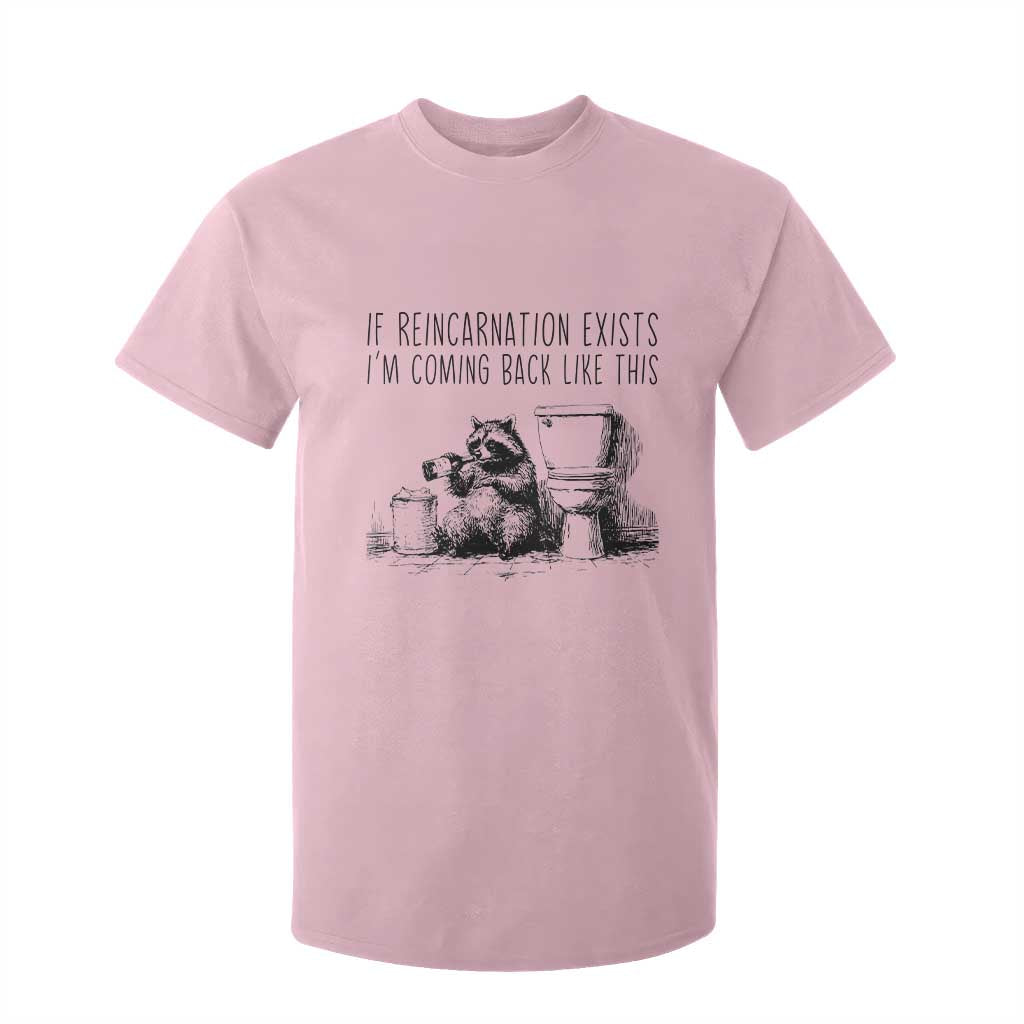 Funny Drunk Raccoon T Shirt For Kid Trashed Panda Meme TS14 Light Pink Print Your Wear