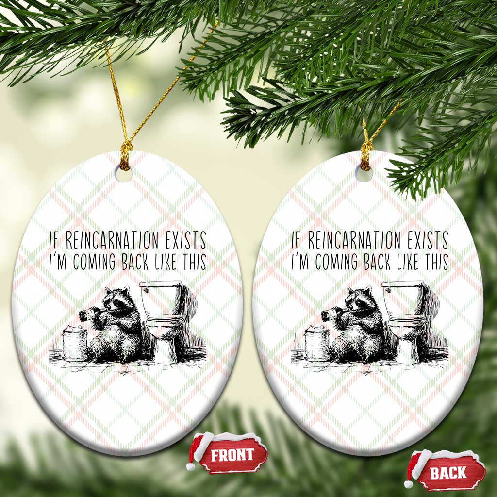 Funny Drunk Raccoon Ceramic Ornament Trashed Panda Meme TS14 Print Your Wear