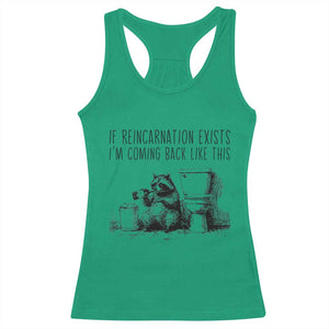 Funny Drunk Raccoon Racerback Tank Top Trashed Panda Meme TS14 Irish Green Print Your Wear