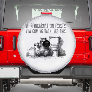 Funny Drunk Raccoon Spare Tire Cover Trashed Panda Meme TS14 White Print Your Wear