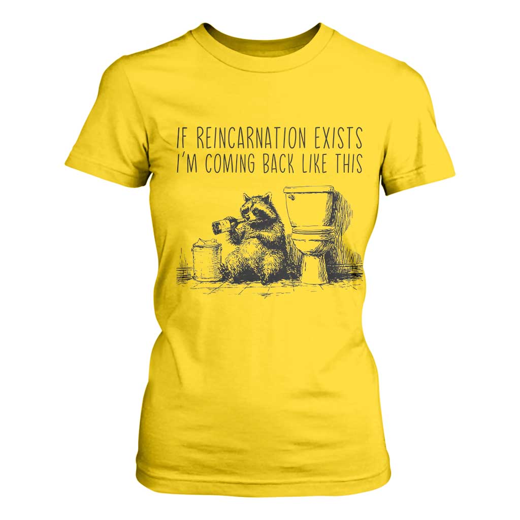 Funny Drunk Raccoon T Shirt For Women Trashed Panda Meme TS14 Daisy Print Your Wear