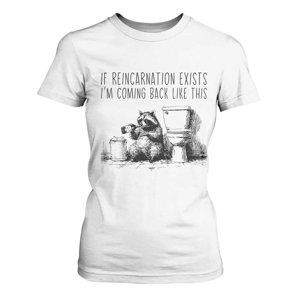 Funny Drunk Raccoon T Shirt For Women Trashed Panda Meme TS14 White Print Your Wear
