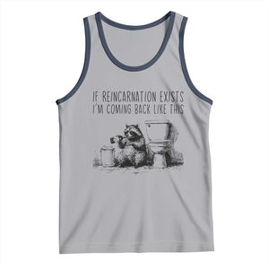 Funny Drunk Raccoon Tank Top Trashed Panda Meme TS14 Athletic Heather Navy Print Your Wear