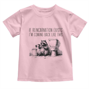 Funny Drunk Raccoon Toddler T Shirt Trashed Panda Meme TS14 Light Pink Print Your Wear