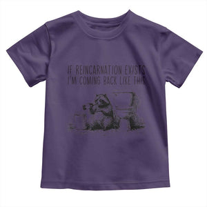 Funny Drunk Raccoon Toddler T Shirt Trashed Panda Meme TS14 Purple Print Your Wear