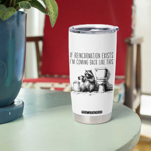 Funny Drunk Raccoon Tumbler Cup Trashed Panda Meme TS14 Print Your Wear