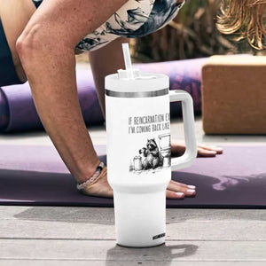 Funny Drunk Raccoon Tumbler With Handle Trashed Panda Meme TS14 Print Your Wear