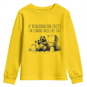Funny Drunk Raccoon Youth Sweatshirt Trashed Panda Meme TS14 Daisy Print Your Wear