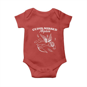 Funny Anti Valentine Baby Onesie Cupid Missed Again TS14 Red Print Your Wear