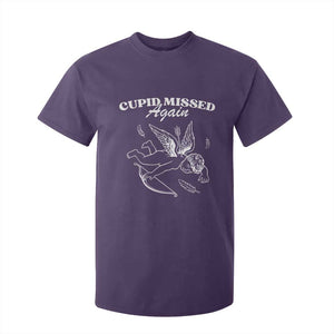 Funny Anti Valentine T Shirt For Kid Cupid Missed Again TS14 Purple Print Your Wear