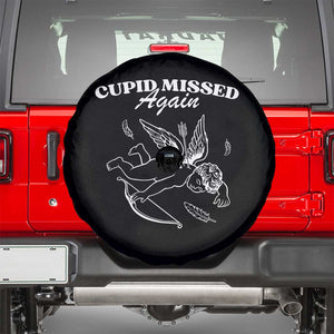 Funny Anti Valentine Spare Tire Cover Cupid Missed Again TS14 Black Print Your Wear