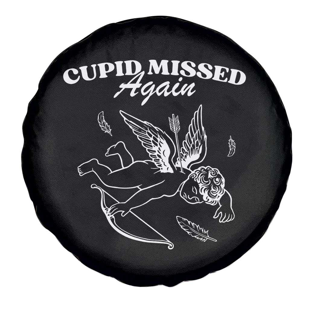 Funny Anti Valentine Spare Tire Cover Cupid Missed Again TS14 Print Your Wear