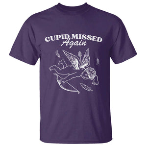 Funny Anti Valentine T Shirt Cupid Missed Again TS14 Purple Print Your Wear
