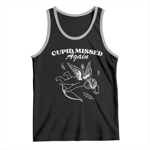 Funny Anti Valentine Tank Top Cupid Missed Again TS14 Black Athletic Heather Print Your Wear