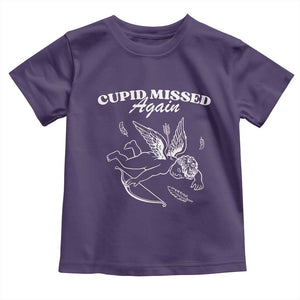 Funny Anti Valentine Toddler T Shirt Cupid Missed Again TS14 Purple Print Your Wear