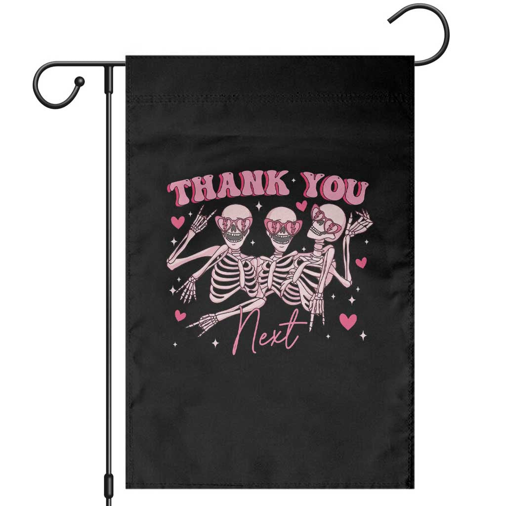 Funny Skeleton Anti Valentines Garden Flag TS14 Black Print Your Wear