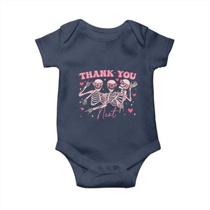 Funny Skeleton Anti Valentines Baby Onesie TS14 Navy Print Your Wear