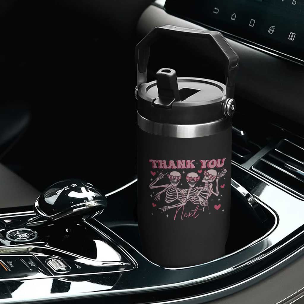 Funny Skeleton Anti Valentines Flip Straw Tumbler TS14 Print Your Wear
