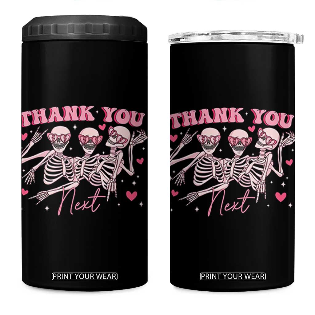 Funny Skeleton Anti Valentines 4 in 1 Can Cooler Tumbler TS14 One Size: 16 oz Black Print Your Wear
