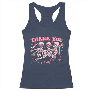 Funny Skeleton Anti Valentines Racerback Tank Top TS14 Navy Print Your Wear