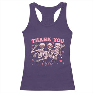 Funny Skeleton Anti Valentines Racerback Tank Top TS14 Purple Print Your Wear