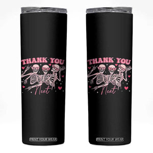 Funny Skeleton Anti Valentines Skinny Tumbler TS14 Black Print Your Wear