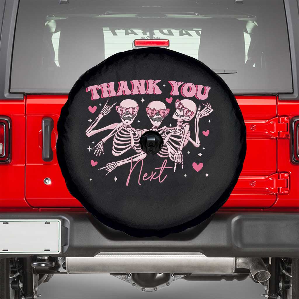 Funny Skeleton Anti Valentines Spare Tire Cover TS14 Black Print Your Wear