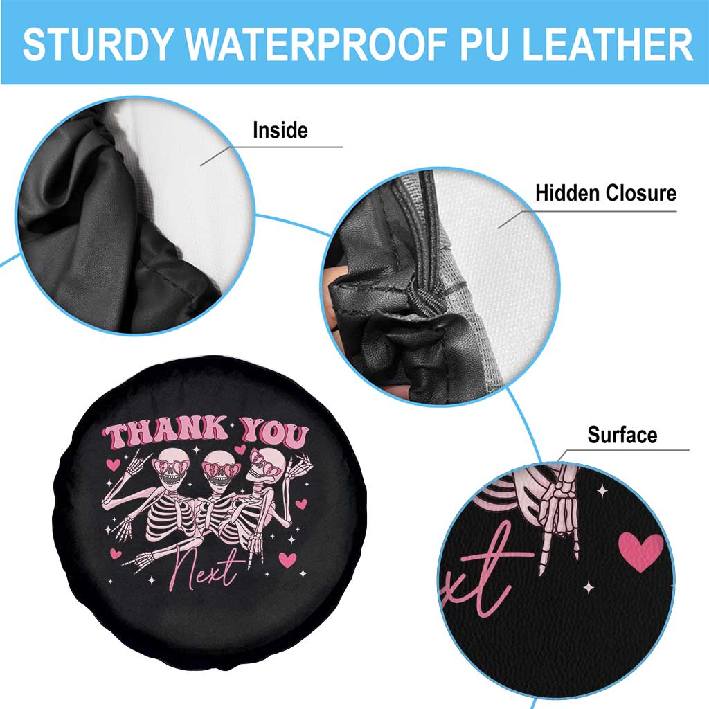 Funny Skeleton Anti Valentines Spare Tire Cover TS14 Print Your Wear