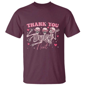 Funny Skeleton Anti Valentines T Shirt TS14 Maroon Print Your Wear
