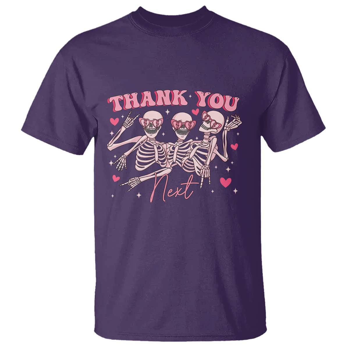 Funny Skeleton Anti Valentines T Shirt TS14 Purple Print Your Wear