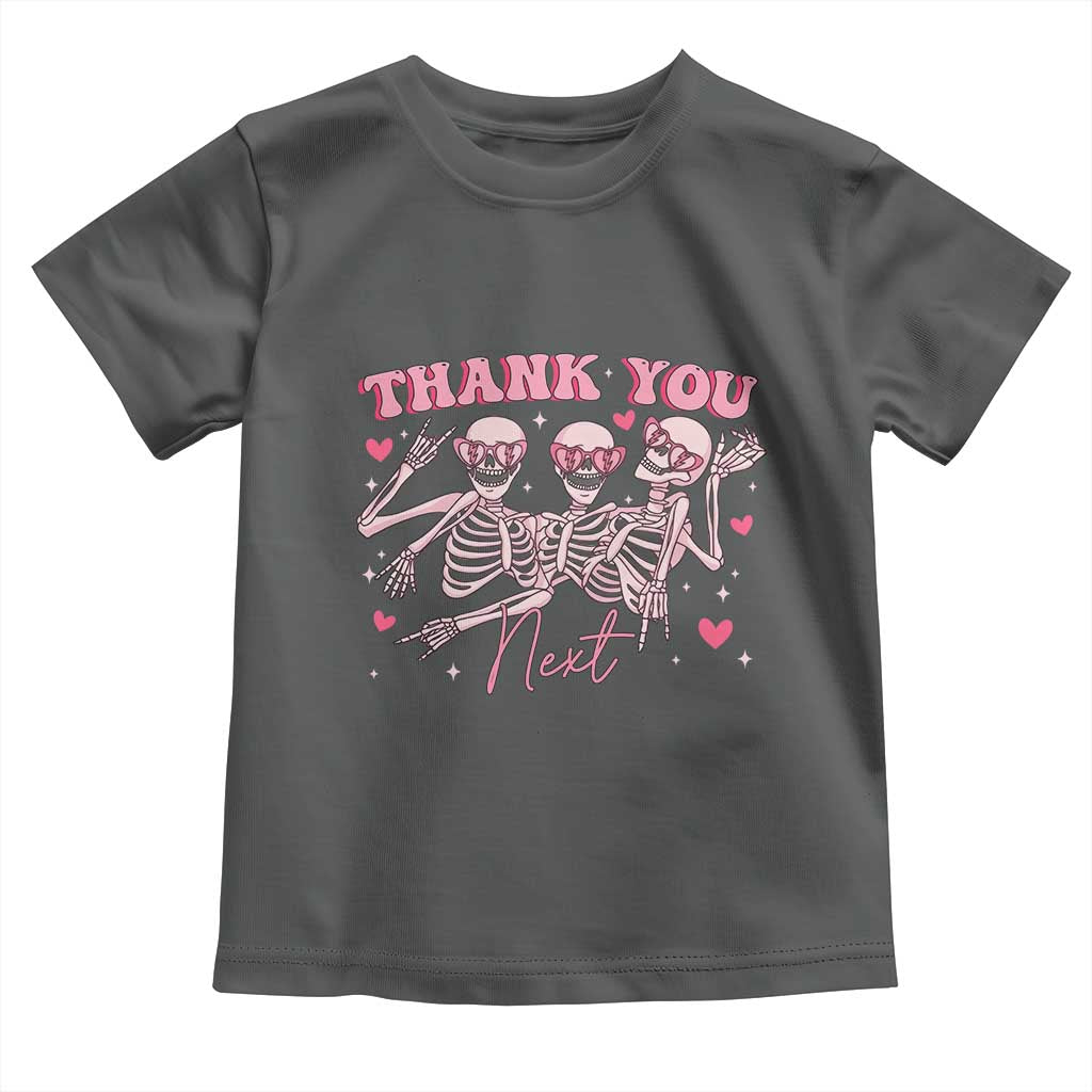 Funny Skeleton Anti Valentines Toddler T Shirt TS14 Dark Heather Print Your Wear