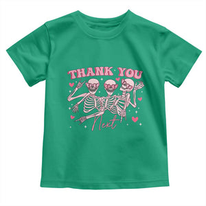 Funny Skeleton Anti Valentines Toddler T Shirt TS14 Irish Green Print Your Wear
