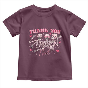 Funny Skeleton Anti Valentines Toddler T Shirt TS14 Maroon Print Your Wear