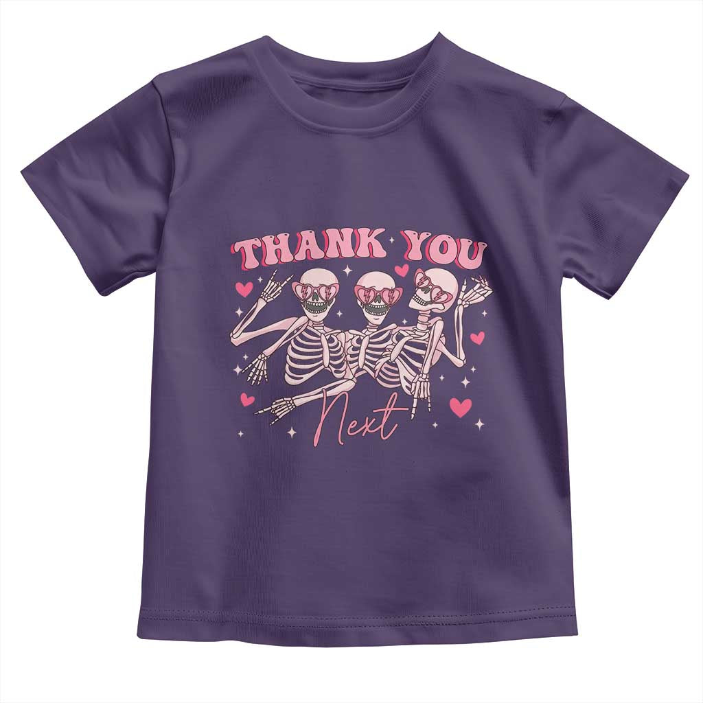 Funny Skeleton Anti Valentines Toddler T Shirt TS14 Purple Print Your Wear