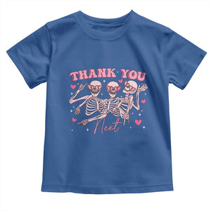 Funny Skeleton Anti Valentines Toddler T Shirt TS14 Royal Blue Print Your Wear