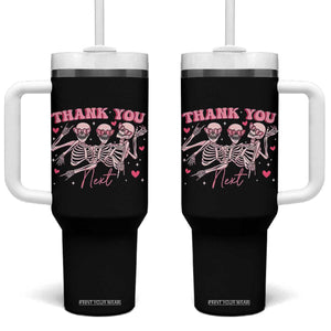 Funny Skeleton Anti Valentines Tumbler With Handle TS14 One Size: 40 oz Black Print Your Wear