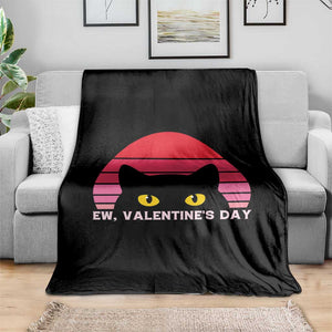 Funny Black Cat Anti Valentine Meme Throw Blanket TS14 Print Your Wear