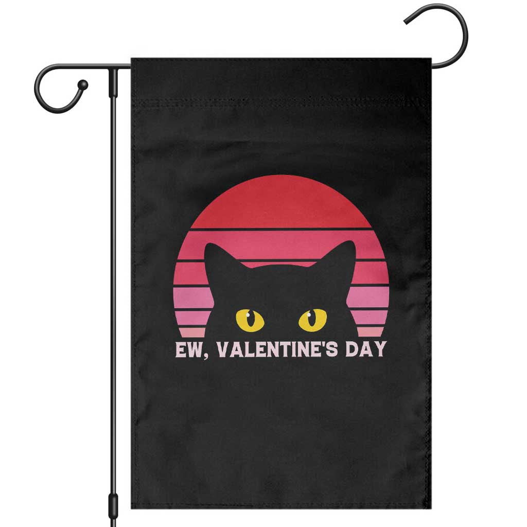 Funny Black Cat Anti Valentine Meme Garden Flag TS14 Black Print Your Wear